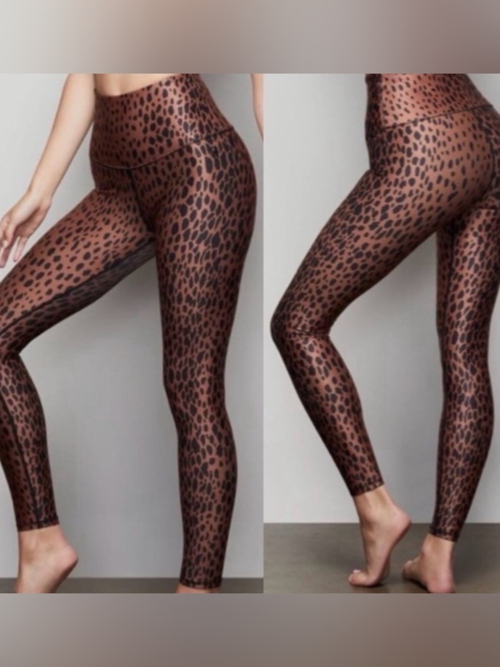 Good American Women's Core Power Cheetah Print Size 1 (2/4) High Rise Leggings